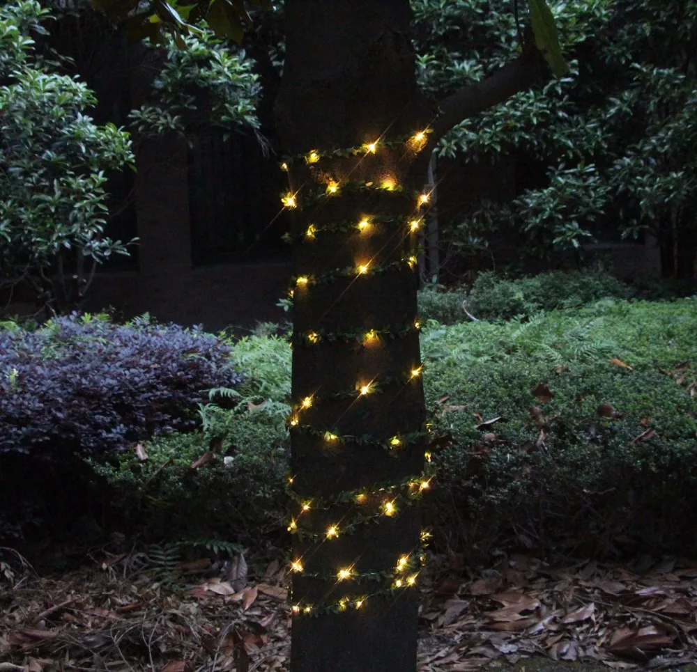 10 м 100 светодиодная гирлянда на батарейках медная для рождественской комнаты