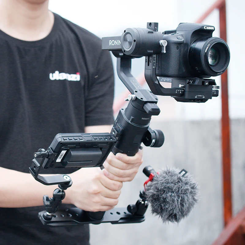 Карданный шарнир аксессуары DH-05 Нижняя пластина расширения для DJI Ronin S SC Feiyu AK2000 Moza Air 2 1/4 3/8 резьба для монитора микрофона