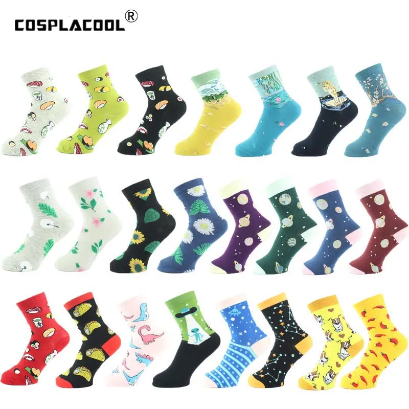 [COSPLACOOL] женские носки японские хлопковые цветные милые забавные Носки с рисунком