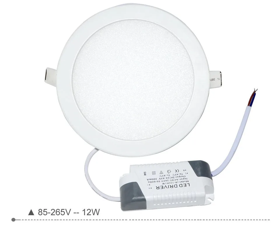 Ультра тонкий SMD2835 светодиодный панельный светильник 3 Вт/6 Вт/9 Вт/12 Вт/15 Вт/18 Вт светодиодный встраиваемый светильник AC110V 127 в 220 в 240 В лампа высокой яркости