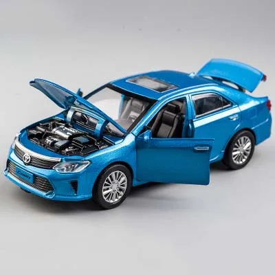 Синий 1/32 сплав Camry металлическая модель эвакуатора автомобиля игрушки Миниатюрные откатные звуковые модели игрушечных автомобилей для детей - Цвет: Синий