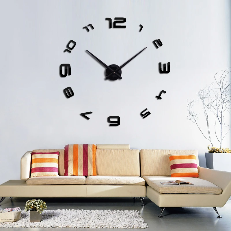 HOT 3d diy Acrylic miroir wall stickers clock watch clocks Quartz Modern reloj de pared home decoration new | Дом и сад