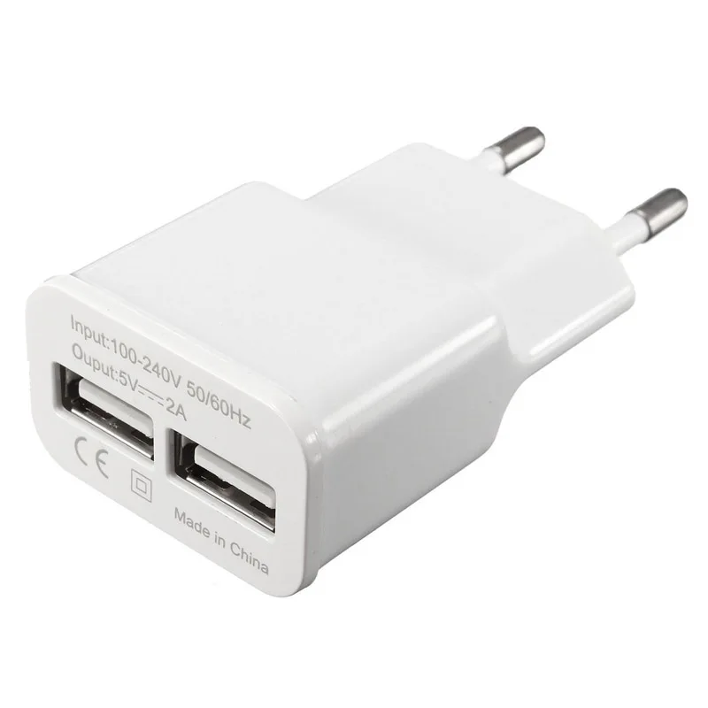 Штепсельная вилка ЕС 5 в 2A два порта usb-разъем для зарядки разъем коммерческий дорожный домашний настенный адаптер зарядного устройства Двойной разъем питания с портом USB док-станция