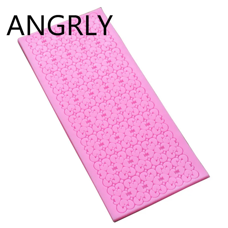 ANGRLY большой прямоугольный силиконовый форма для помадки на торт DIY Форма