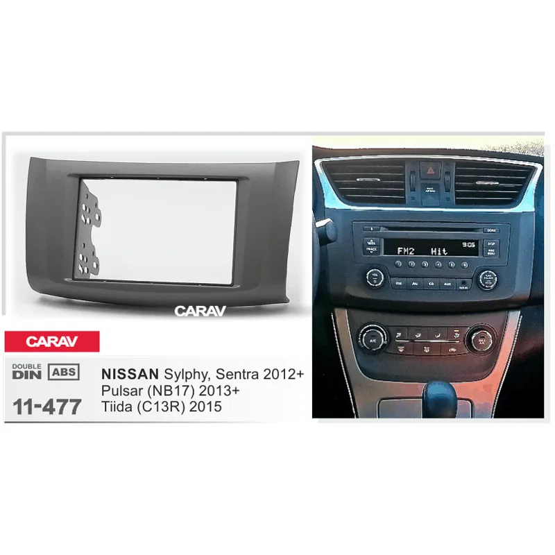 CARAV 11 477 Высокое качество радио фасции Для NISSAN Sylphy Sentra 2012 + Pulsar 2013 рамка для DVD CD