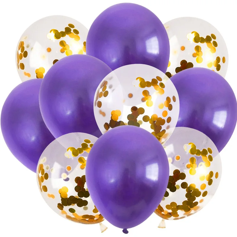 10Pcs Balloons 4 10/15/20 шт. металлическая хромированная воздушные шары с днем рождения/воздушные шары Золотое конфетти балон Свадебные украшения надувные гелием Balons шарики - Цвет: 10Pcs Balloons 4