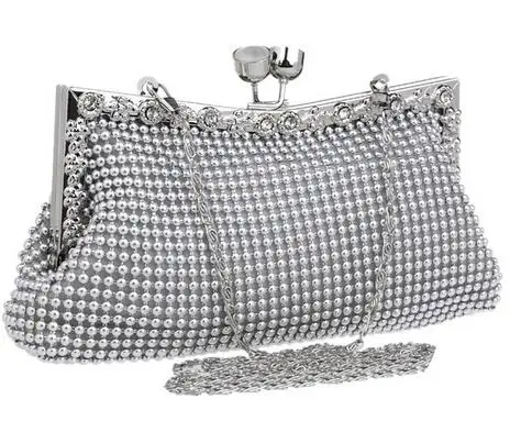 YM1168silver SEKUSA женские вечерние сумочки с бриллиантами, маленькие сумочки, клатчи, сумочки, серебряные/Золотые/черные вечерние сумочки со стразами для свадьбы - Цвет: YM1168silver