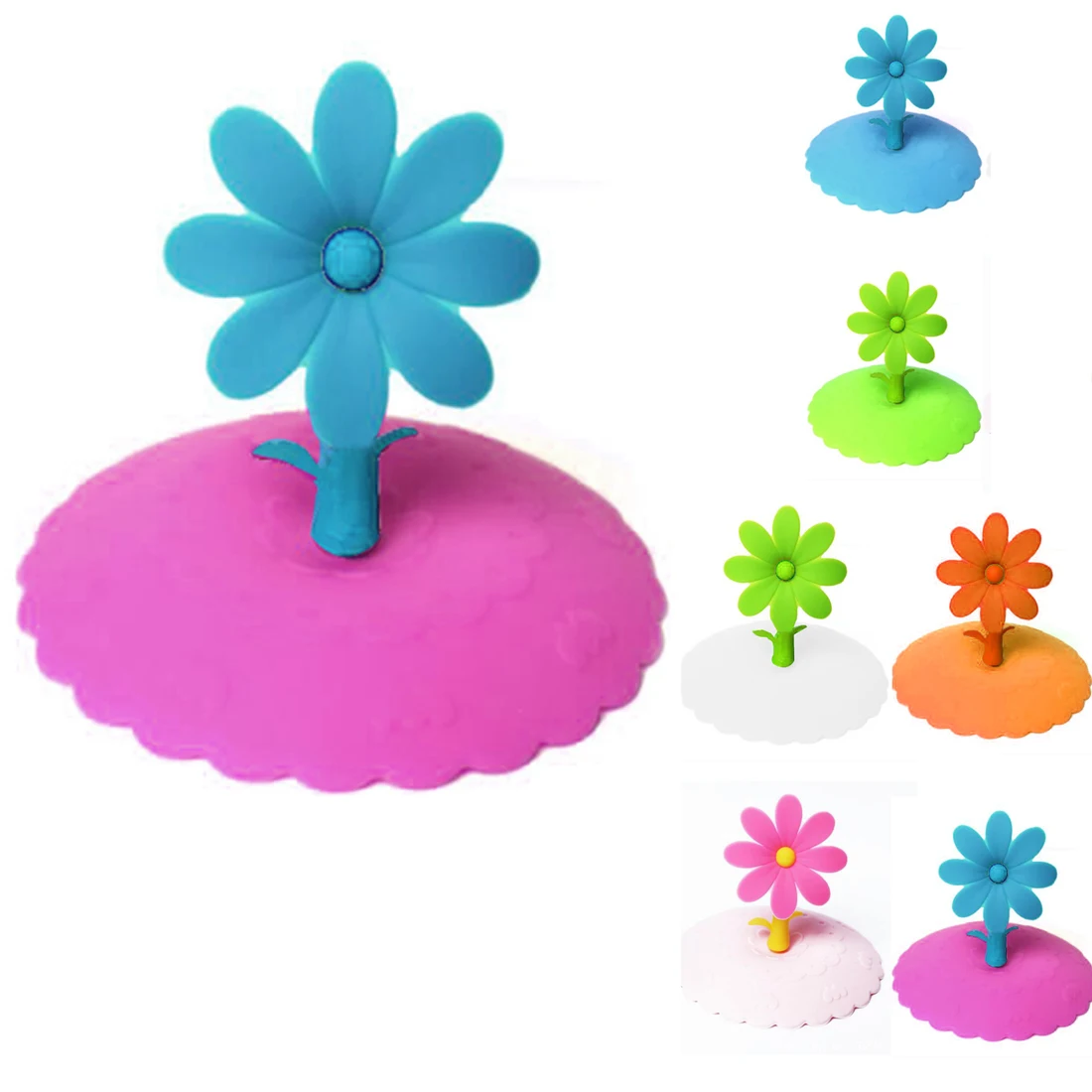 Милая силиконовая посуда для напитков изоляционная чашка крышка с подсолнухом