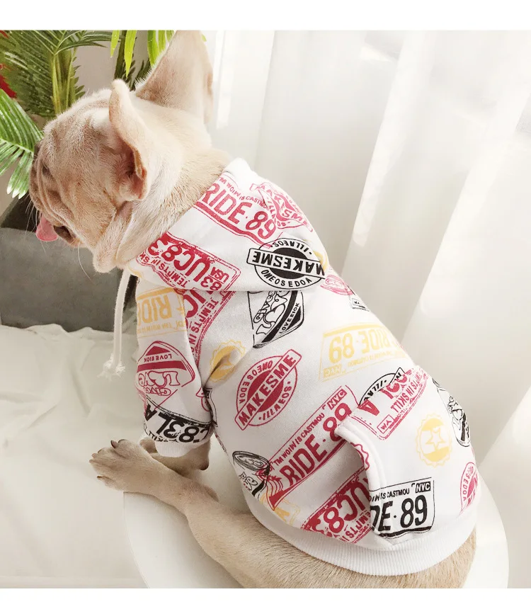 Family clothing for pet T shirt French Bulldog cat hoodie hoodies painting dog coat Parent clothes Dog Apparel Costumes