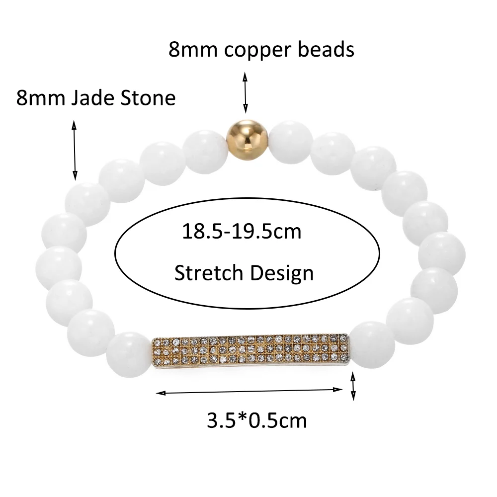 Набор браслетов ручной работы NADEEM набор из двух шт./компл. с микро кубическим