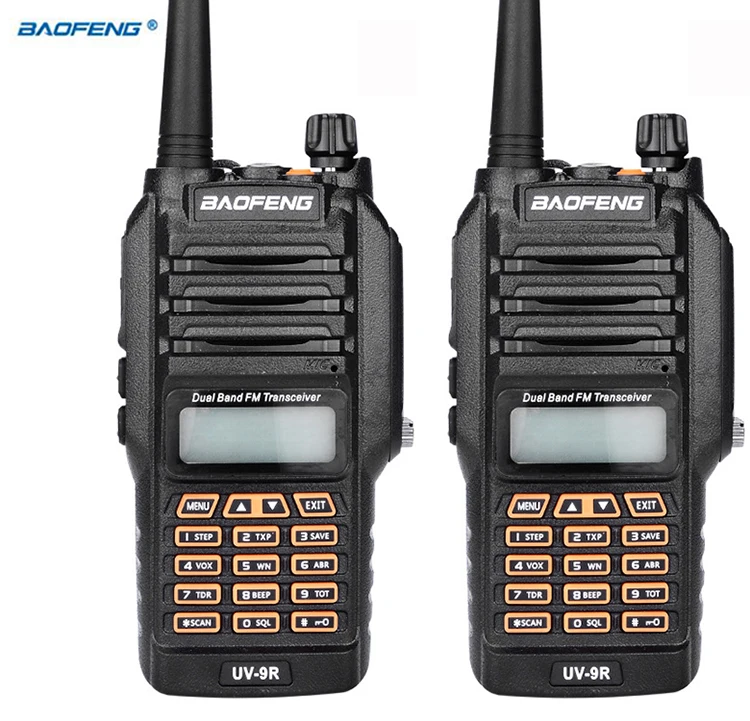 Обновленная версия Baofeng UV 9R с водонепроницаемой рацией IP67 2 шт. 8 Вт УВЧ СВЧ