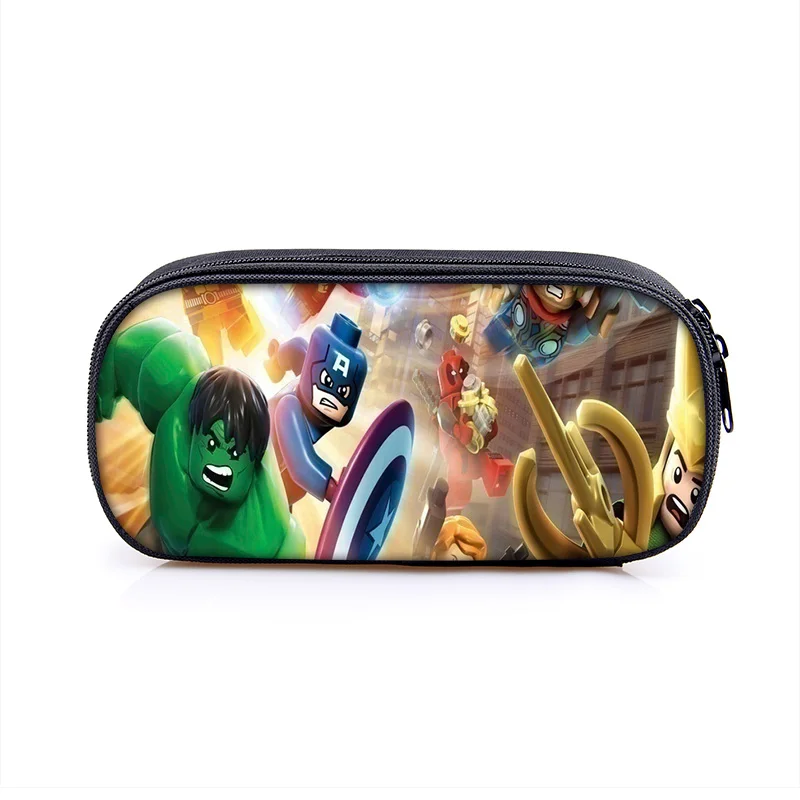 1pc pencil bag 2 16 дюймовое железо человек Халк ниндзя детские школьные сумки ортопедические школьный рюкзак для детей мальчиков Mochila Infantil сумки с рисунком - Цвет: 1pc pencil bag 2
