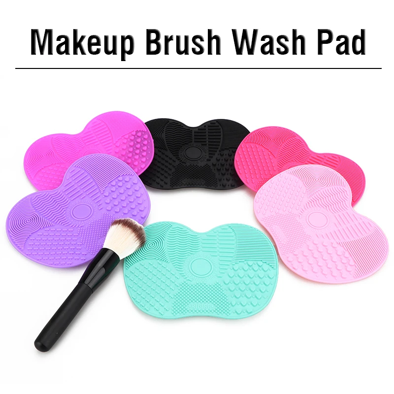 Silicone brush cleaner mat cosmetic make up washing tool foundation makeup brushes cleaning scrubbe Board | Красота и здоровье