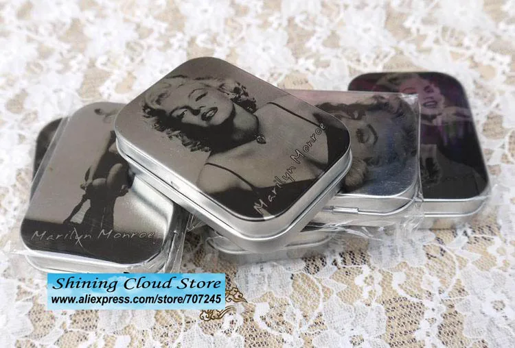 Бесплатная доставка! 1 партия = 6 шт.! Ретро квадратные жестяные металлические