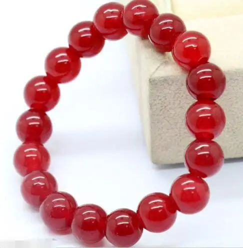 Доставка&gt Новый горячий натуральный 8 мм красный рубин нефрит камень