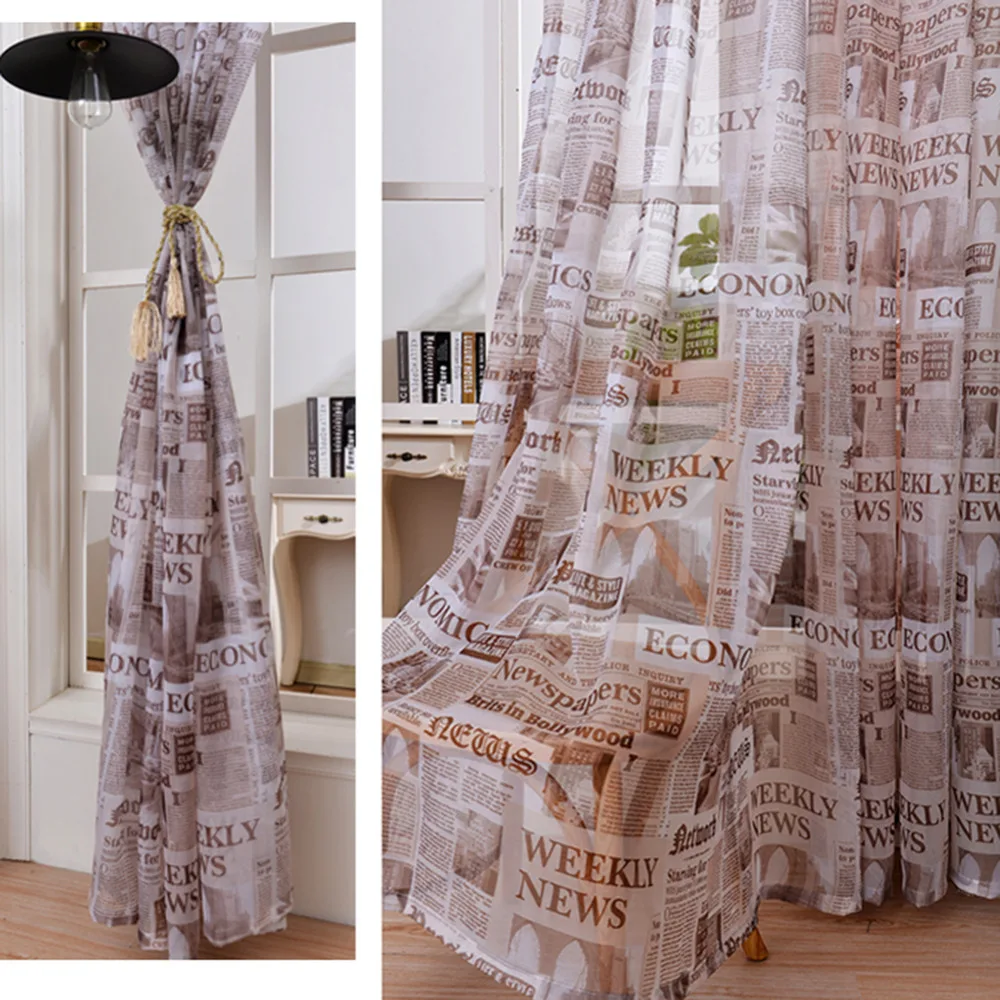 High Quality 1Pcs European Style 100*270 CM Window Curtains Sheer Voile Tulle for Bedroom Living Room Balcony Kitchen Curtain | Дом и сад