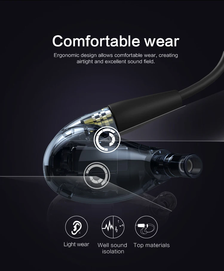 Наушники AUDIOSENSE T300 3 Knowles с сбалансированным арматурным драйвером, гибридные наушники-вкладыши, Hifi музыкальный монитор, студийные наушники с MMCX Detchable