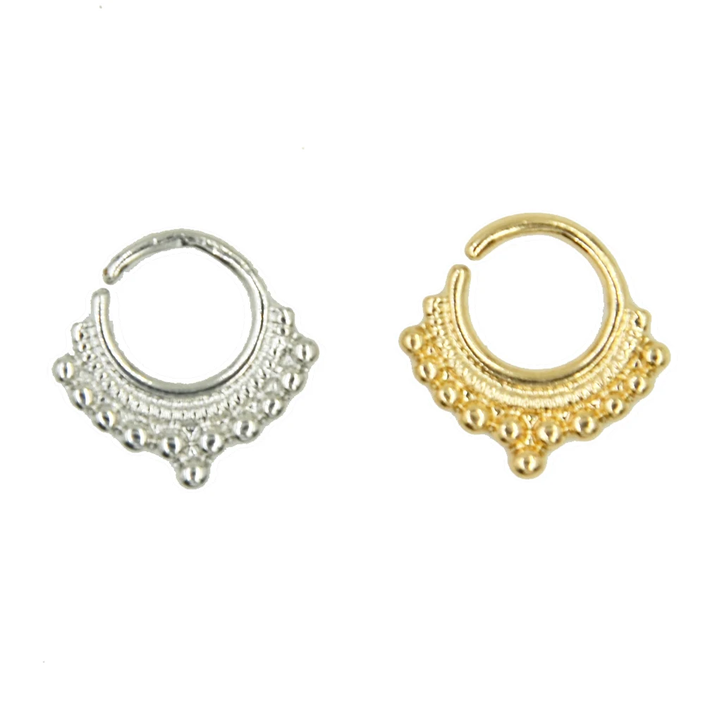 5 шт. анодированное кольцо для пирсинга носа с фианитом|body jewelry|septum clicker piercingnose ring |
