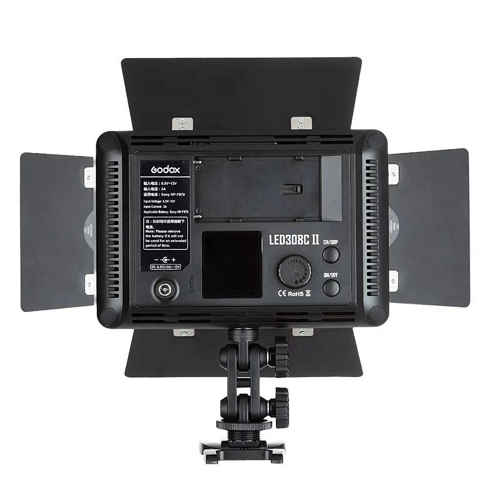 3X Godox LED308C II 3300-5600K светильник адаптером переменного тока + 200 см Свет Стенд CB-05