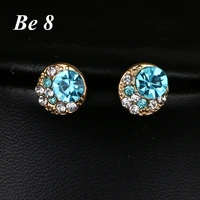 be8 brand newly stud earrings womens sparkling cubic zirconia wedding jewelry pendientes mujer moda party gifts sieraden e 252