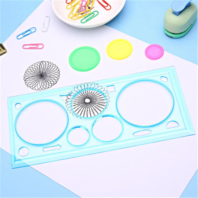 Baby Drawing Toys Set Children Multi-function Painting Puzzle Spirograph Geometric Ruler Drafting Tool Learning Art for Kid | Игрушки и