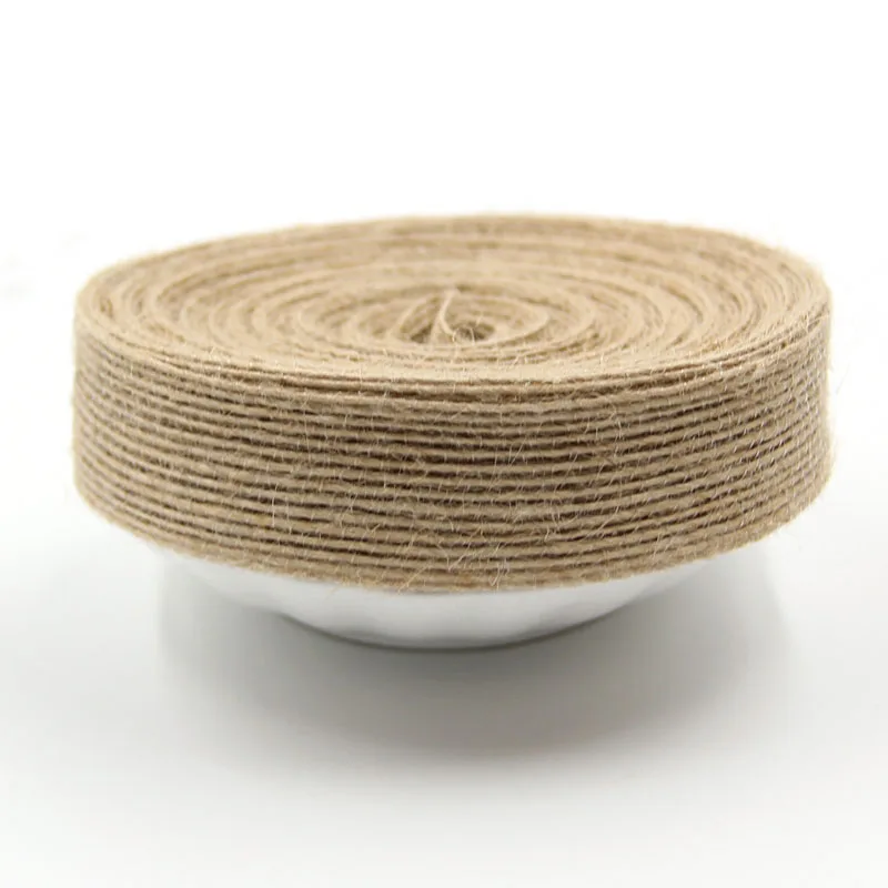 2.5cm 10 м Natura джутовые мешковины Rolls Hessian ленты кружева деревенский Винтаж для дома и сада Свадебные украшения DIY орнамент мешковины поставки - Цвет: 2.5cm