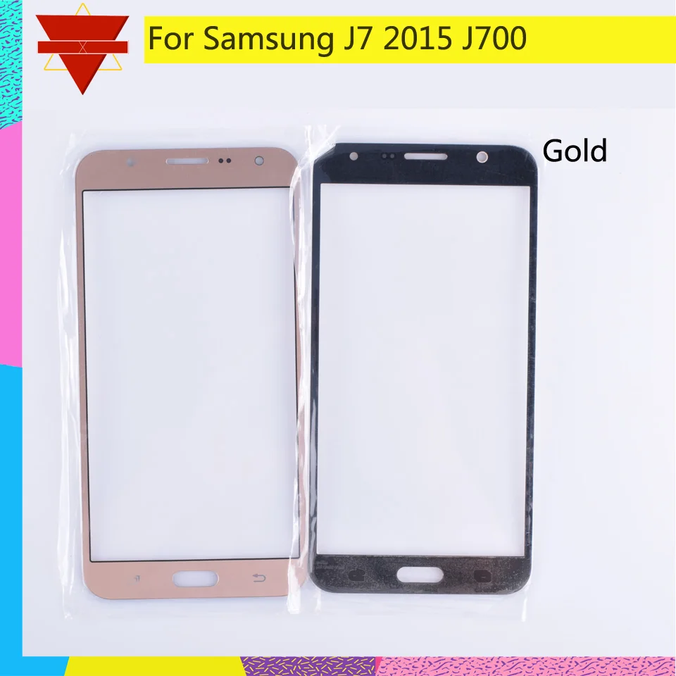 10 шт./лот для samsung Galaxy J7 2015 J700 SM J700F J700H J700M J700H/DS сенсорный экран передняя стеклянная