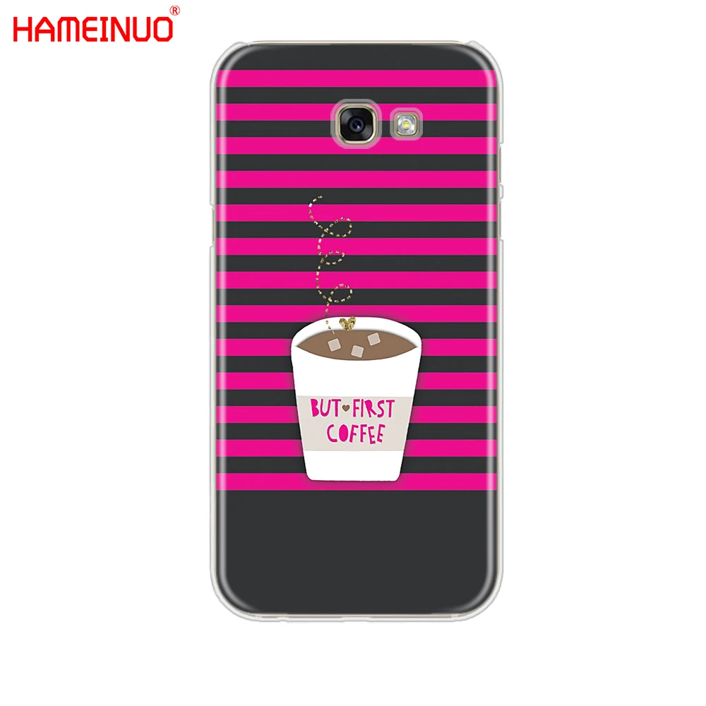 HAMEINUO Ok But First Coffee Чехол для мобильного телефона Samsung Galaxy A3 A310 A5 A510 A7 A8 A9 2016 2017