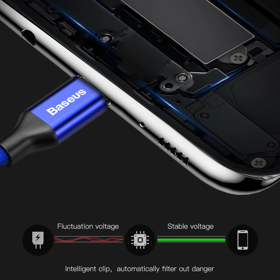 Usb-кабель Baseus Type-C для samsung Galaxy Note 8 S8 S9 plus мобильный телефон быстрой зарядки 3 А