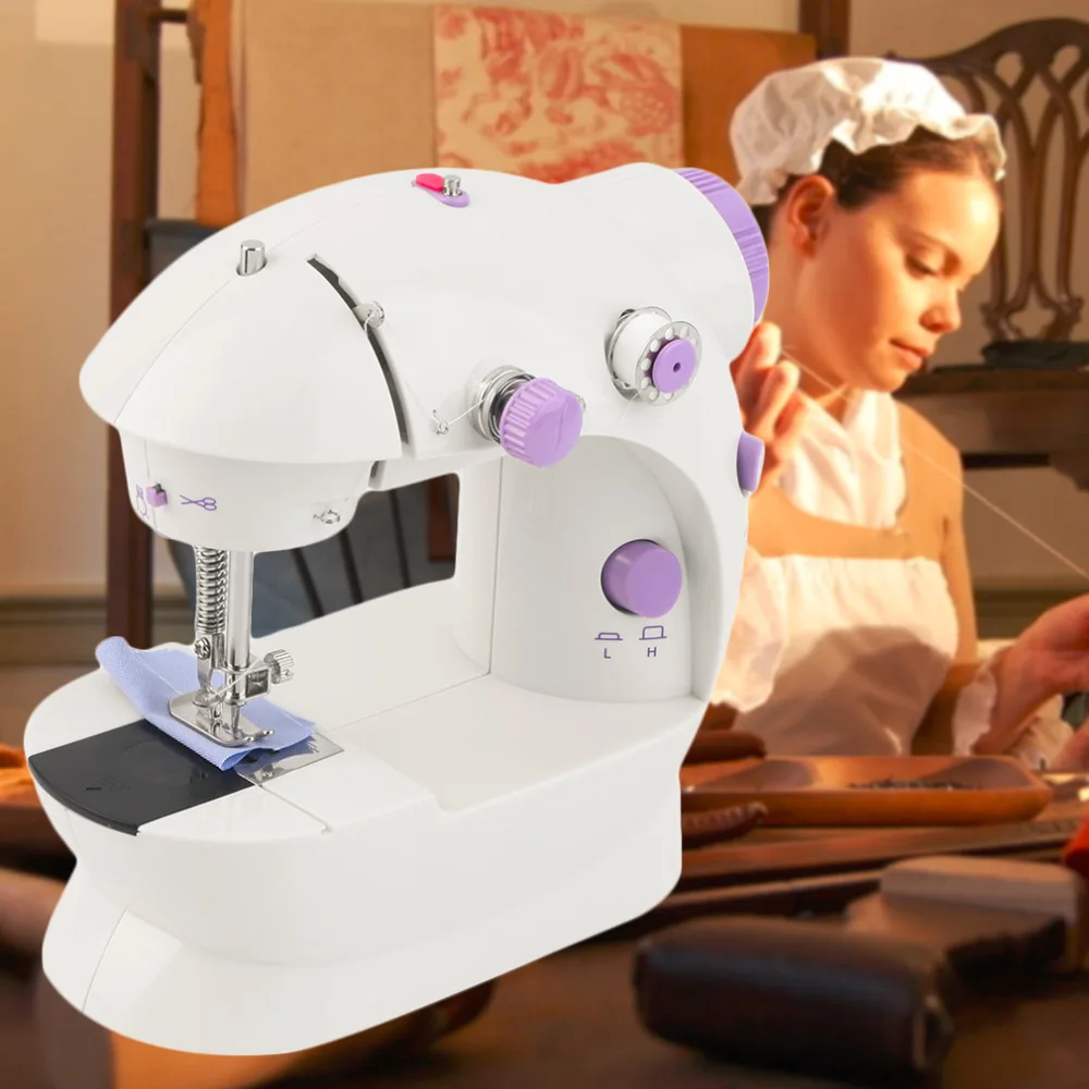 

Multifunction Electric Mini Sewing Machine Household Desktop With LED Durable Forward Reverse Sewing