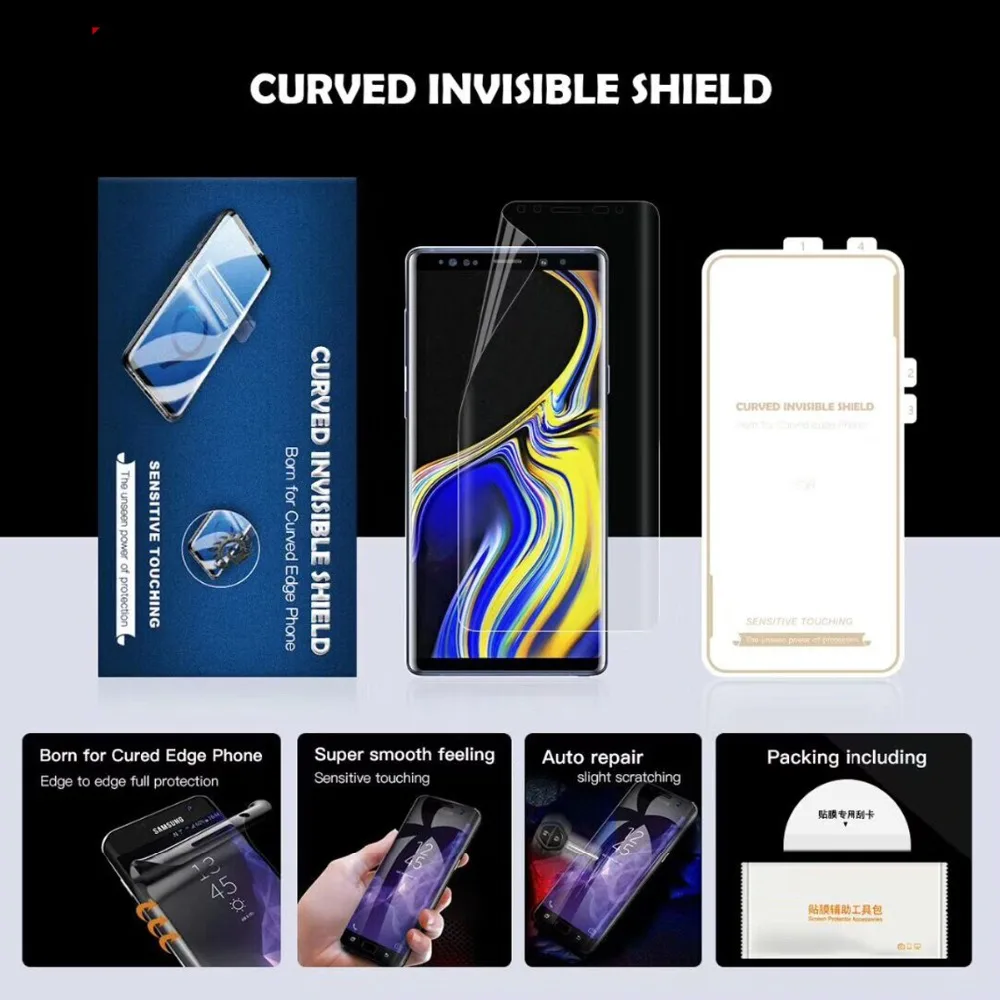 Новый Mate20 pro 0 15 мм полное покрытие изогнутый передний экран Гидрогелевая пленка
