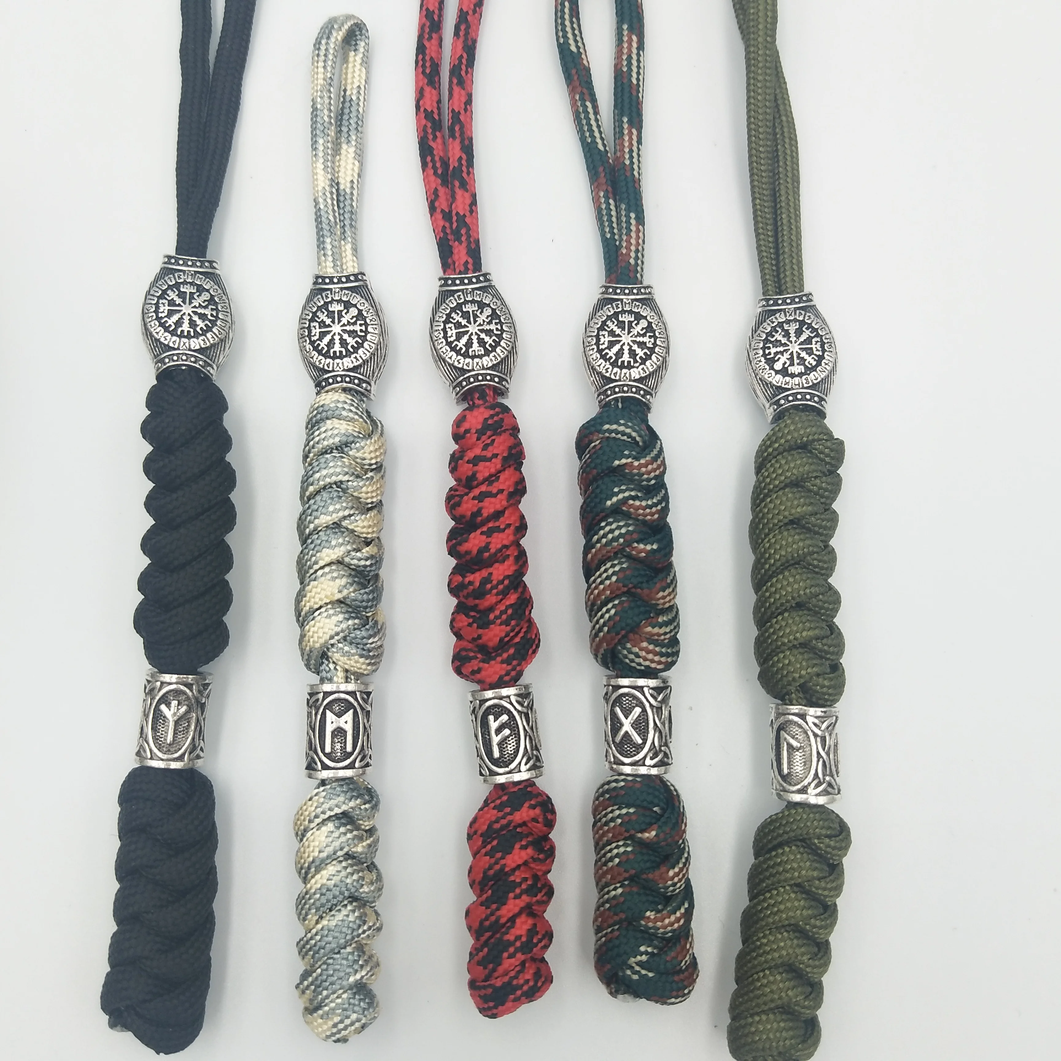 Брелок Викинг Compass Rune Beads Thor's Hammer и скандинавские руны Bead EDC аксессуары брелок из