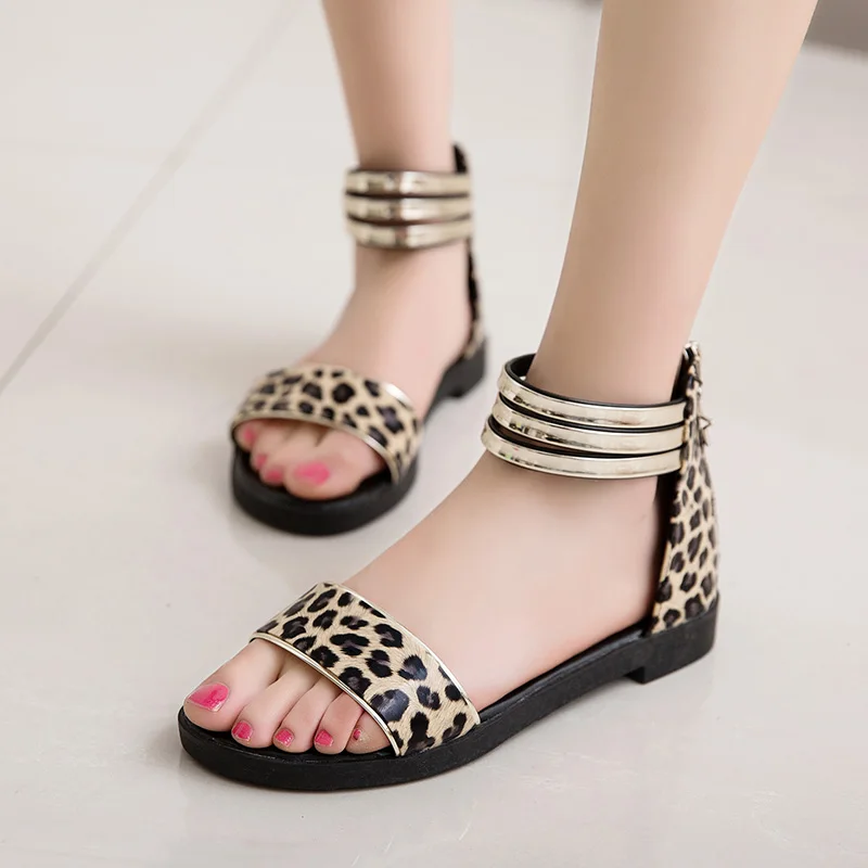 HEE GRAND/леопардовые сандалии-гладиаторы коллекция 2017 года сезон лето пляжная обувь