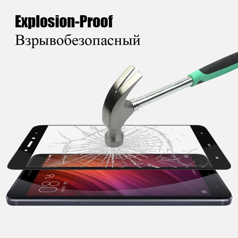Закаленное стекло для Xiaomi Redmi Note 4 4X 4X4 Pro Полное покрытие экрана протектор