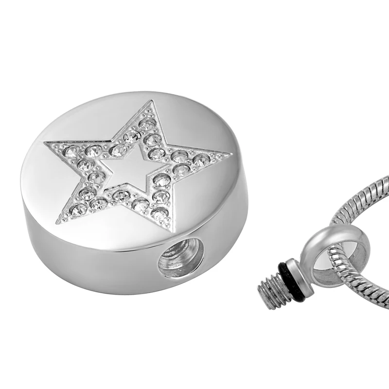 IJD9552 Хрустальная звезда ожерелье с урной на память кулон кремационной урны из
