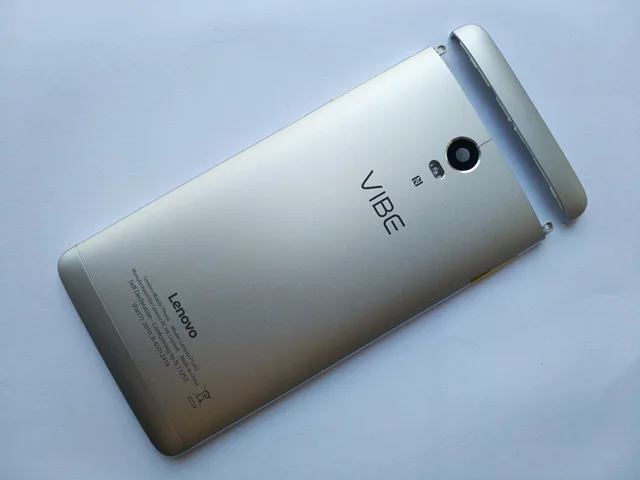 Сменный корпус батарейного отсека для lenovo Vibe P1 P1A42 P1c72 P1c58 Крышка батарейного отсека с боковыми кнопками+ объектив камеры - Цвет: Серебристый
