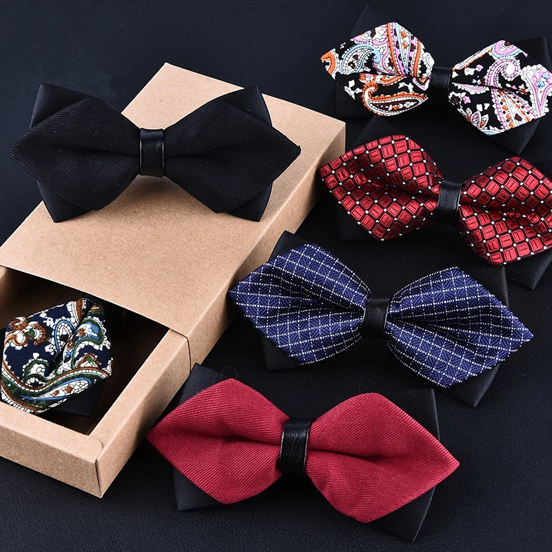 High-grade newest butterfly knot men's accessories bow tie black red cravat formal commercial suit wedding ceremony