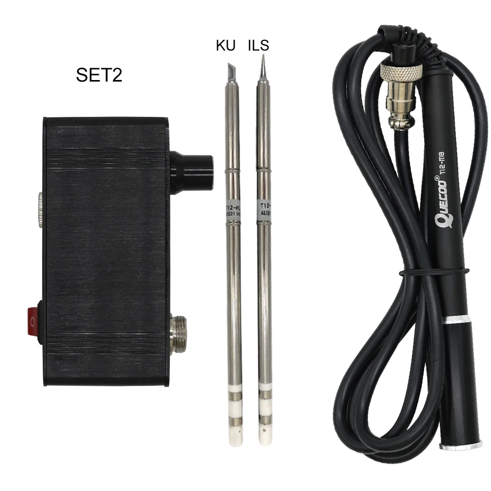 T12-942 мини OLED цифровая паяльная станция T12-M8 металлической алюминиевой ручкой с T12-ILS JL02 BL BC1 KU железные наконечники без питания
