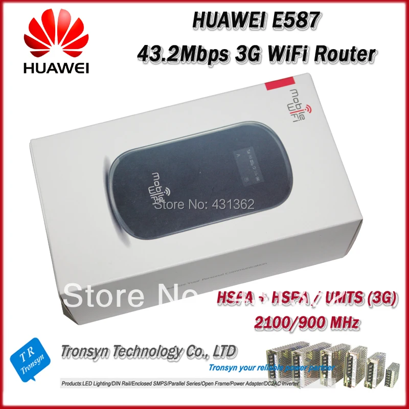 

Cheapset Original Unlock HSPA+ 43.2Mbps HUAWEI E587 3G Pocket WiFi Router Support HSPA+/HSPA 900/2100MHz