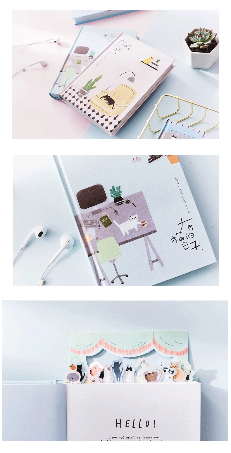 A5 корейский Kawaii Cat Agenda блокнот дневник планировщик Органайзер блокнот s Planbook журнал расписание студенческие канцелярские принадлежности подарки