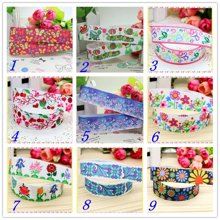 7/8 '' цветы ошибка с изображением бабочек; корсажная лента hairbow головные уборы вечерние украшения «сделай сам» оптом OEM 22 мм D270