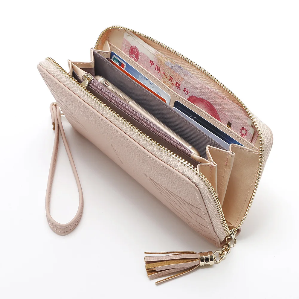 Зеркальный Солнечный Новый женский длинный кошелек из искусственной кожи