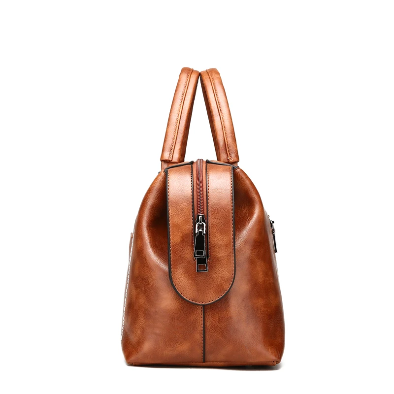 Модные ботильоны с кисточками кожа Для женщин сумки леди Бостон кожаная сумка