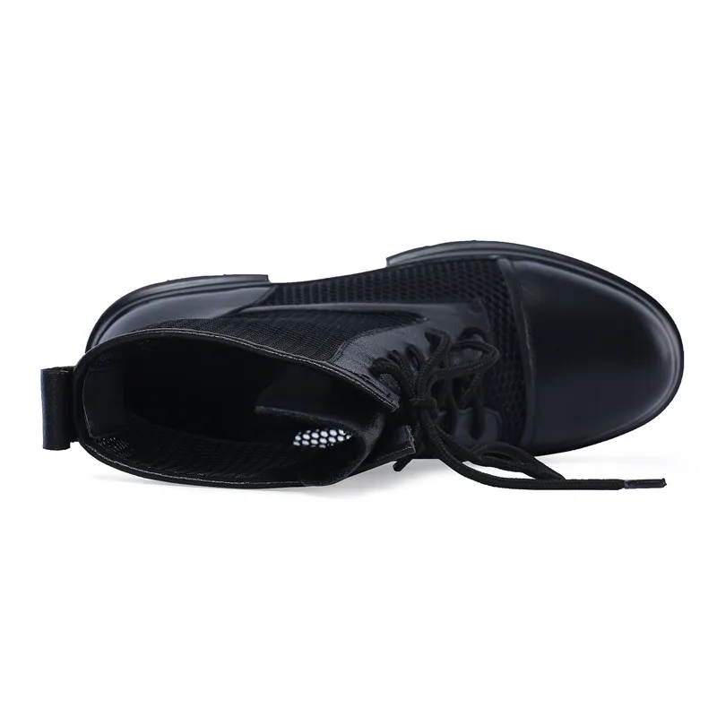 Jual ASUMER 2021 Sepatu Bot Pergelangan Kaki Baru Untuk Wanita Sepatu Bot Wanita Musim Panas Platform Sepatu Jaring Berenda Ujung Bulat Ukuran Besar 34-42