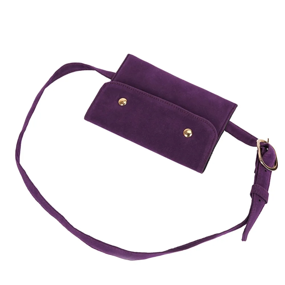 Супер мини 4 однотонных Цвета скраб кожаные поясные сумки для Для женщин Fanny Pack нагрудный ремень плечо сумка для телефона Сумки не подходит для 6/7/8 Plus