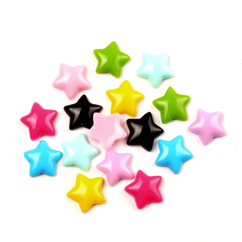 LF 50 шт. Смешанные Украшения из смолы в виде звезд поделки с плоским основанием