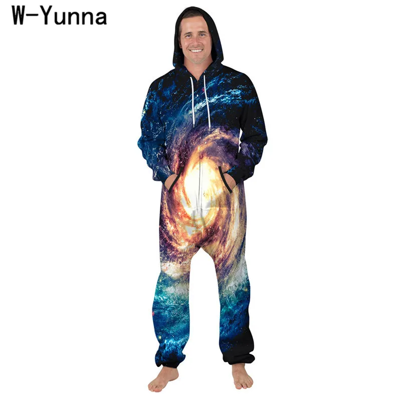 Новинка домашняя пижама W-Yunna с 3d галактическим принтом свободная Пижама унисекс
