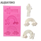 M0792 Sugarcraft Радужная силиконовая форма в виде облаков, инструменты для украшения тортов, силиконовые формы для помадки, формы для выпечки тортов