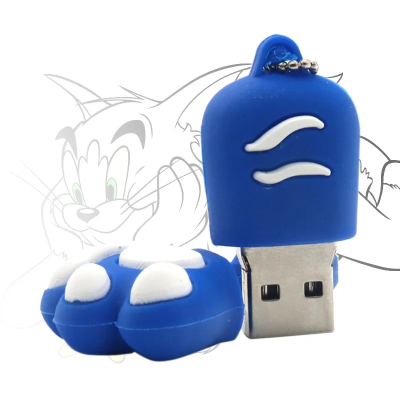 USB 2.0 Flash Drive pen driver 8GB 16GB Cartoon Cat paw shape 32GB Flash Pendrive Memory Stick Pen Thumb Drive Gift