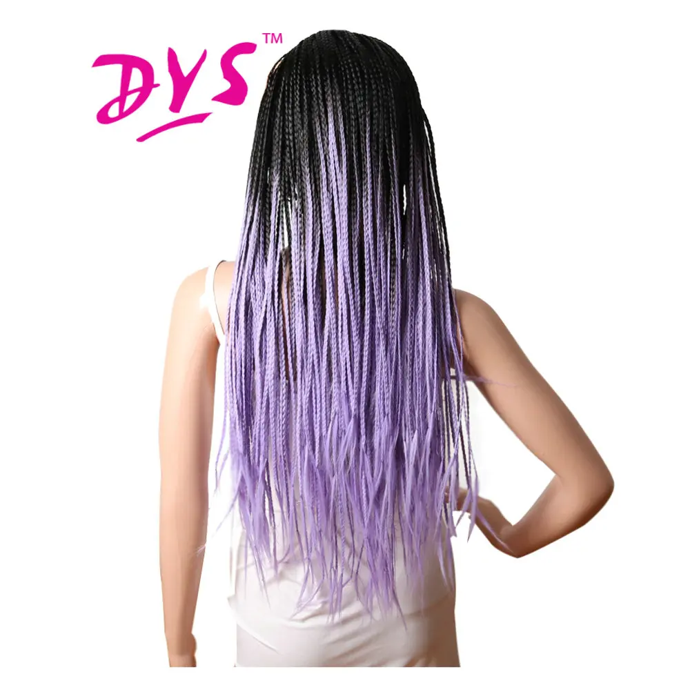 Deyngs Ombre Braid прямые Синтетические волосы на кружеве Искусственные парики для